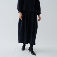 【セットアップ／オケージョン／マシンウォッシュ】コクーンツイルスカート