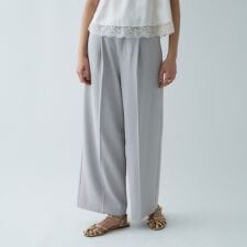 【防花粉／オケージョン／セットアップ】イージータックワイドパンツ