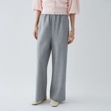 【セットアップ／接触冷感／マシンウォッシュ】リネンライクイージーパンツ