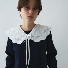 スカラップレース付け襟