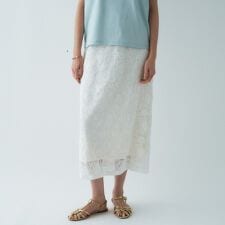 【手洗い可】レースイージーナロースカート