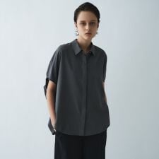 【接触冷感／UVカット／マシンウォッシュ】バルーンオーバーシャツ