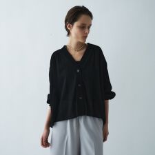 【セットアップ／手洗い可】スキッパーシアーブラウス