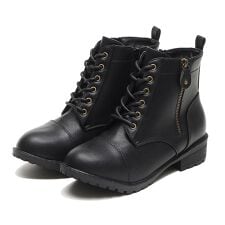 【Le son/ル ソン】 防水レースアップショートブーツ