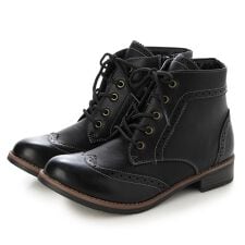 【Le son/ル ソン】メダリオンレースアップショートブーツ