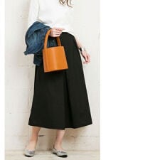 ガウチョパンツ スカンツ タック 無地 ウエストゴム レディース ゆったり パンツ 春夏