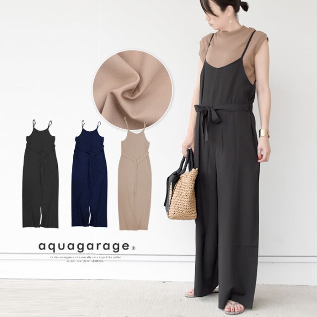 ルメランジュ　オールインワン ウエストリボン付き ウエストリボン付きオールインワン レディース | アクアガレージ