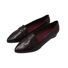 ローファー フラットシューズ パンプス ローヒール インヒール ポインテッドトゥ