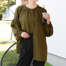 水陸両用リネンライクバンドカラーラッシュガード