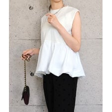 バルーンペプラムフレンチトップス