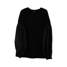 異素材MIXパフスリーブカットソー