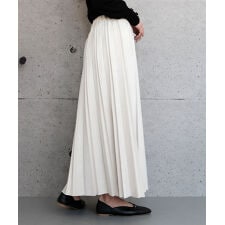 スエードプリーツロングスカート