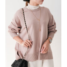 サイドスリットニットプルオーバー