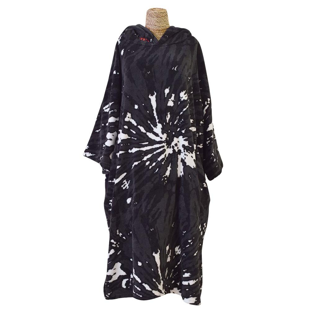 TLS COTTON PONCHO BLACK ベーシック TLS WATER PROTECTION MICRO PONCHO｜防水防寒 サーフポンチョ