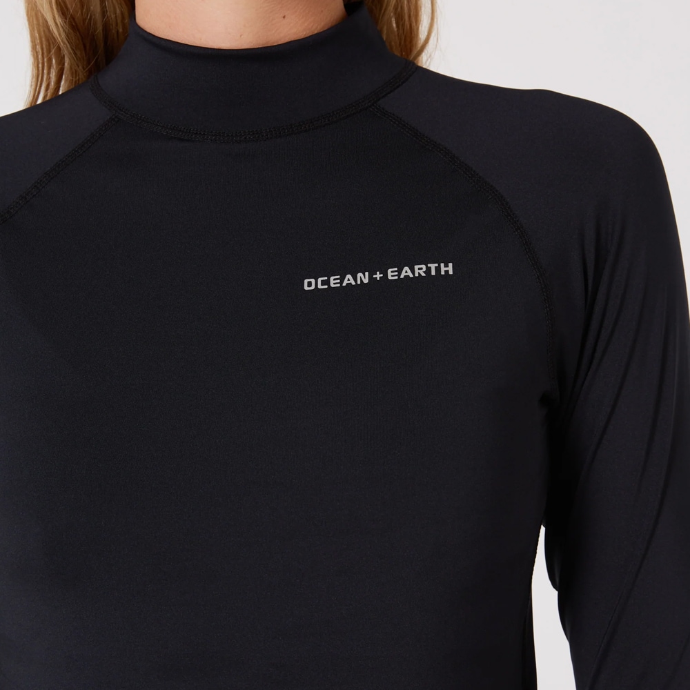 [�}���C]LADIES WAVES L/S RASH GUARD�b���f�B�[�X ���b�V���K�[�h ����/�I�[�V�����A���h�A�[�X�iOCEAN��EARTH�j Black