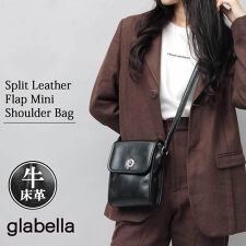 ミニ ショルダーバッグ スクエア 牛床革