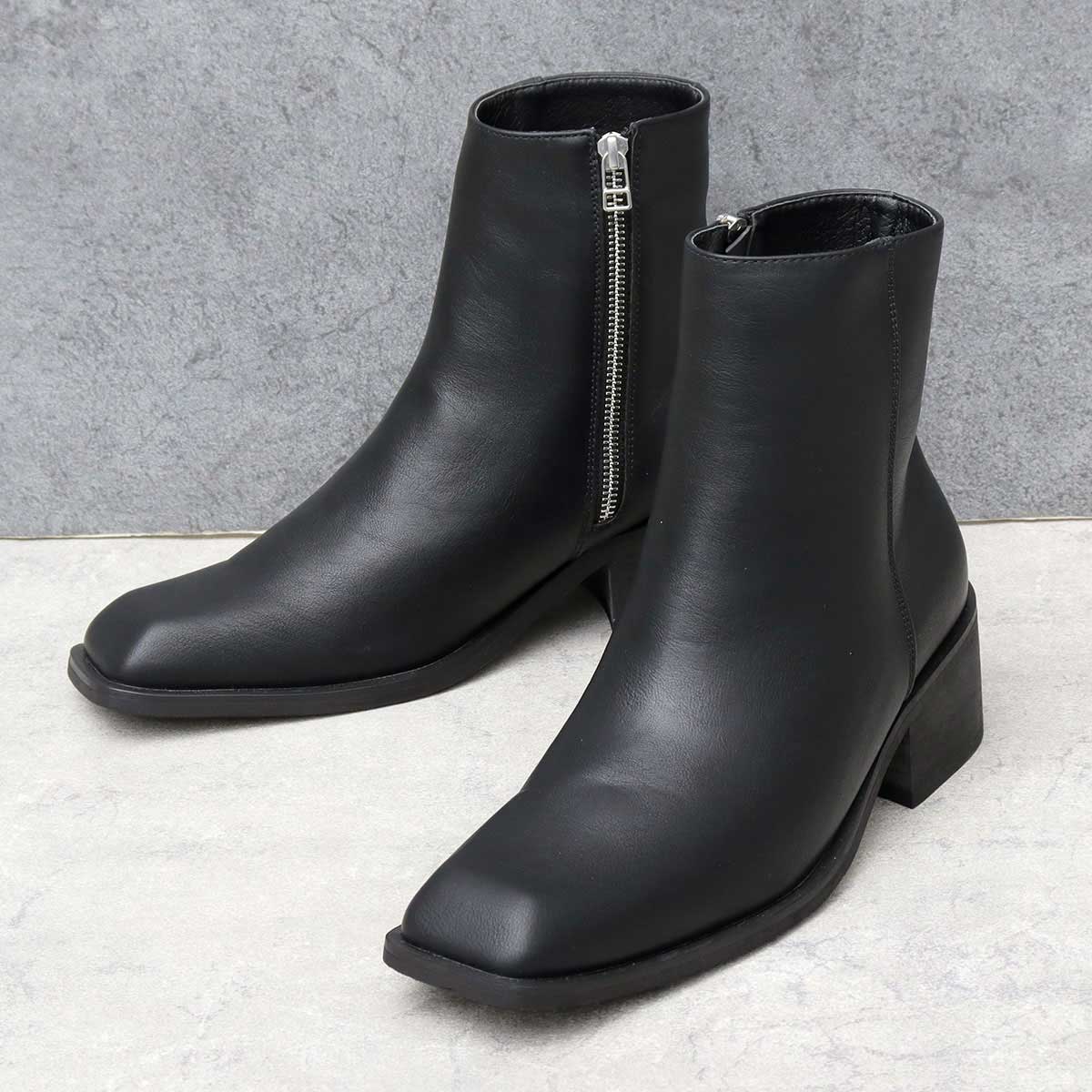 そますて 良品カンペール レザーサイドジップブーツ ブラック 38 サイドジップ ショートブーツ 黒 | グラベラ(glabella) | マルイウェブ
