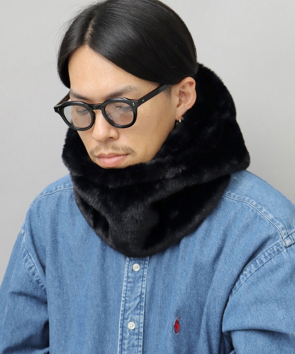 フェイクファー ビッグシルエット フーディー ビッグフード バラクラバ