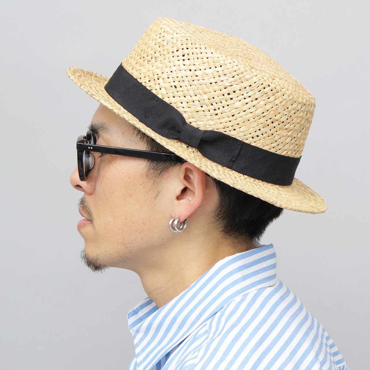 麦わら帽子 カンカン帽 メンズ レディース 帽子 ストローハット | エー