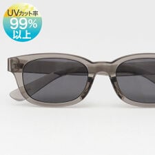 セルフレーム サングラス 横長スクエア ウェリントンタイプ 鼻パッド付き