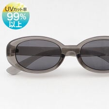 セルフレーム サングラス 太リム 横長 オーバルタイプ