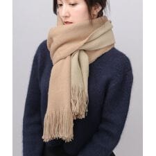 ダブルフェイス ふわふわ ボリューム ラッセルマフラー 大判 ショール・ひざ掛け対応