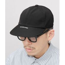 エーエムエス セレクト(A.M.S Select)のシャイニーナイロン ソフトつば つば刺繍 ナローキャンプキャップ ドローアジャスター