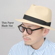 6mm細ブレード ペーパー（麦わら風） 中折れハット