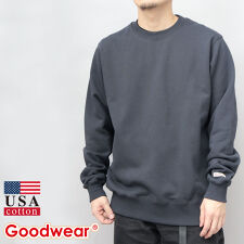 USAコットン 裏毛（裏パイル） クルーネック スウェットトレーナー レギュラーシルエット