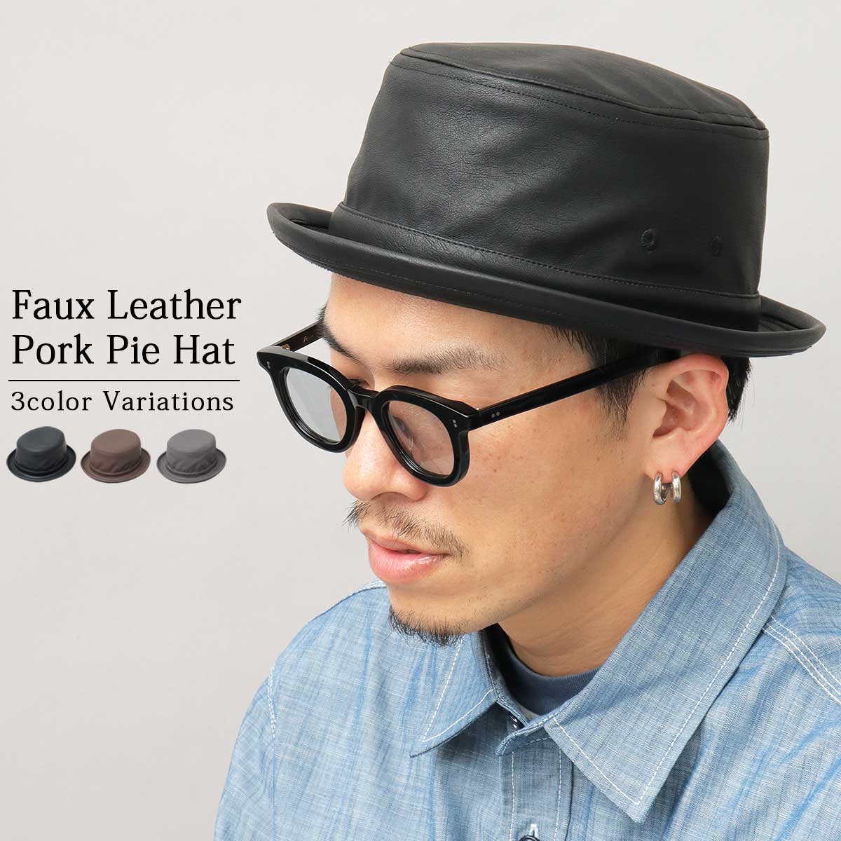 クールフェム　ポークパイハット　新品　未使用 クールフェム ポークパイハット 新品 未使用