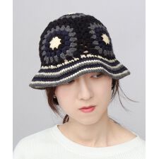 クロシェ編み アクリル ニットハット