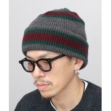 リバーシブル ボーダー ニット帽 深め