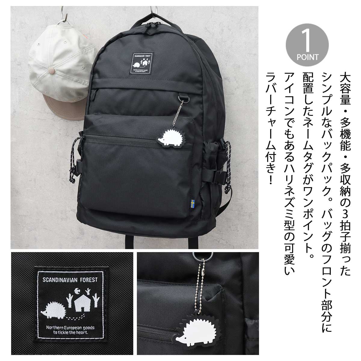 カーキ色 KAKA(カカ） 大容量 多機能 リュックサック バック
