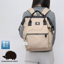 スカンジナビアンフォレスト(SCANDINAVIAN FOREST)の撥水ナイロン 11ポケット がばっとひらく 金口リュック 大容量 A4収納対応モデル