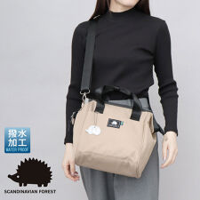 スカンジナビアンフォレスト(SCANDINAVIAN FOREST)の撥水ナイロン 8ポケット がばっとひらく 金口 2WAYショルダーバッグ ハンドトートバッグ 大容量
