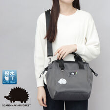スカンジナビアンフォレスト(SCANDINAVIAN FOREST)の撥水ナイロン 8ポケット がばっとひらく 金口 2WAYショルダーバッグ ハンドトートバッグ 大容量