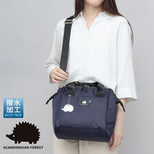スカンジナビアンフォレスト(SCANDINAVIAN FOREST)の撥水ナイロン 8ポケット がばっとひらく 金口 2WAYショルダーバッグ ハンドトートバッグ 大容量