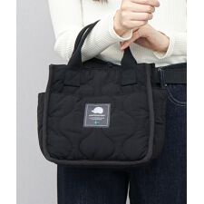 撥水ナイロン キルティング ミニトートバッグ