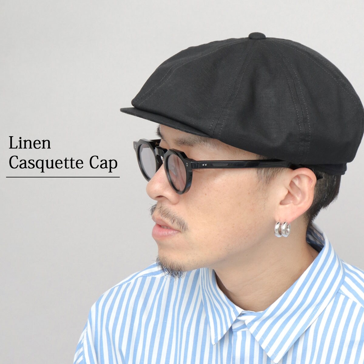 キャスケット ハンチング メンズ フェイクレザー レザー風 PU