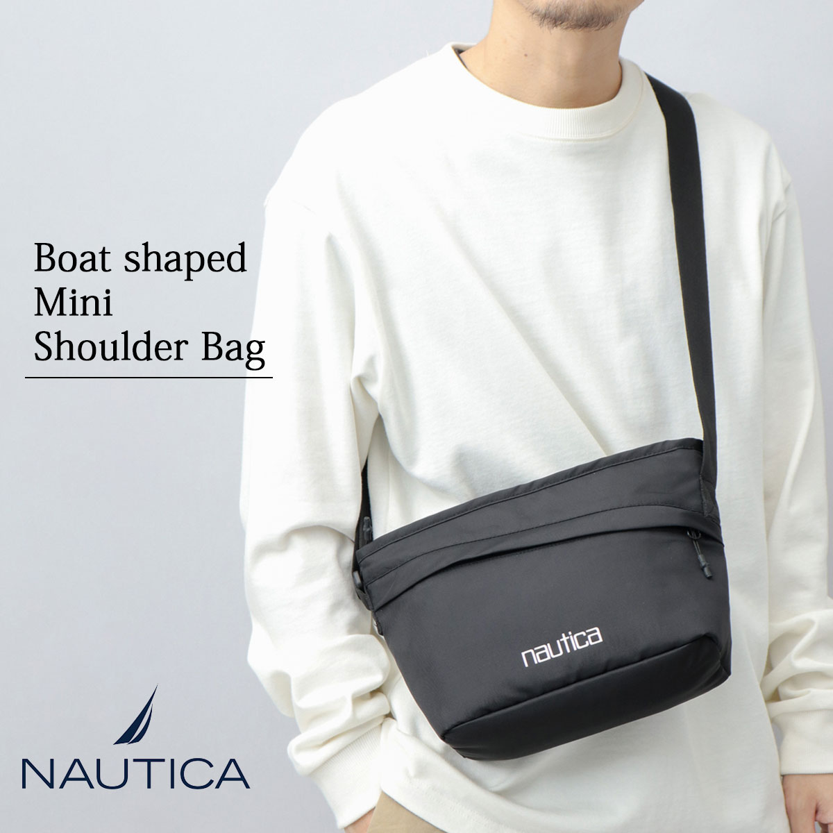 CORDURAポリエステル マグネットバックル 横型 ショルダーバッグ