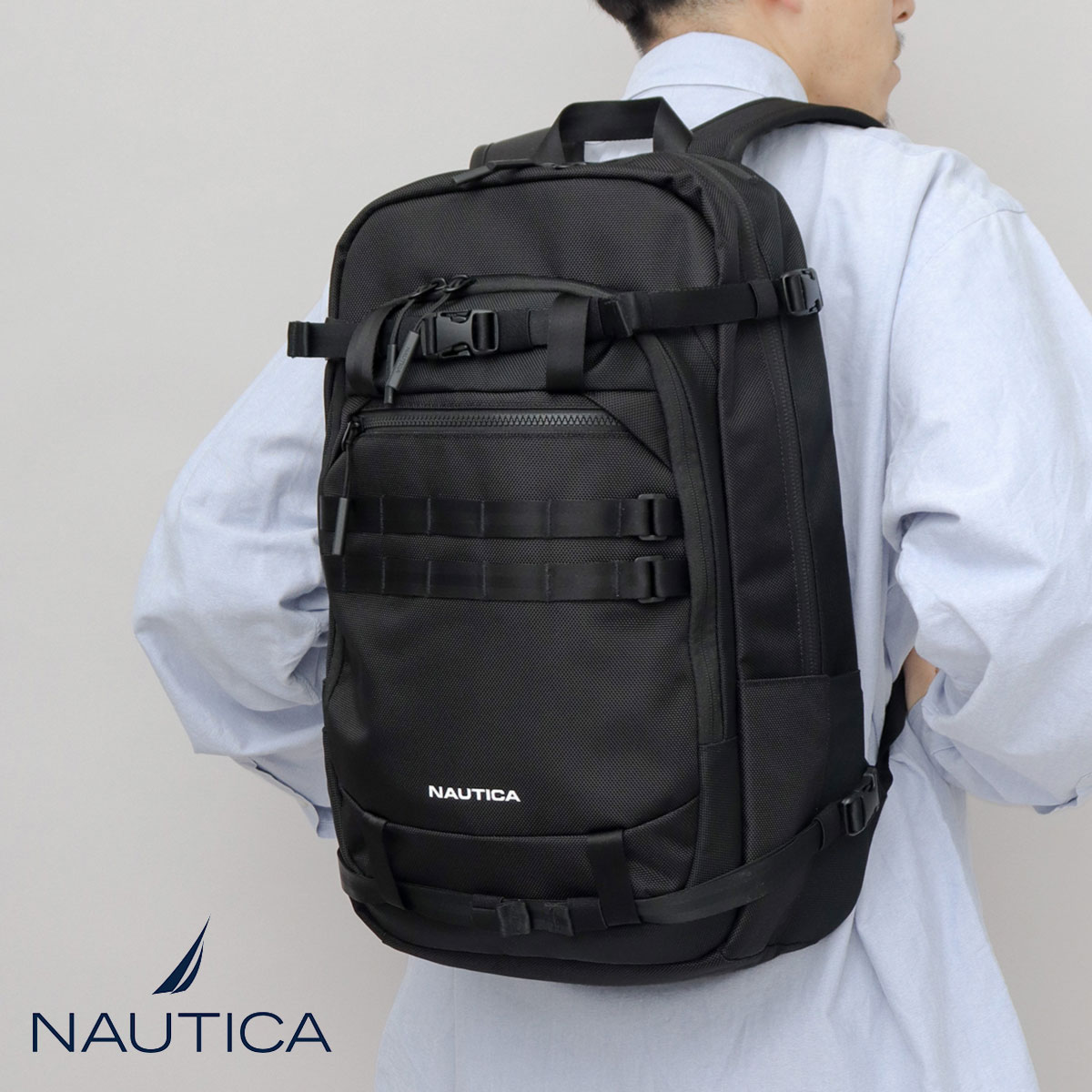 未使用品　◆NAUTICAノーティカ◆ ビジネスリュック ノーティカ NAUTICA リュック ビジネスリュック メンズ 黒