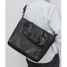 撥水加工 多収納ポケット ショルダーベルト付き ビジネストートバッグ A4・B4・PC収納対応モデル