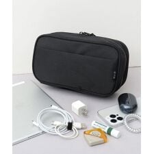 撥水加工 多収納ポケット ビジネスポーチ 旅行用 バッグインバッグ