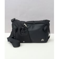 撥水ポリエステル 防水ポリウレタン切替 ショルダーバッグ 横型 メッシュポケット付き