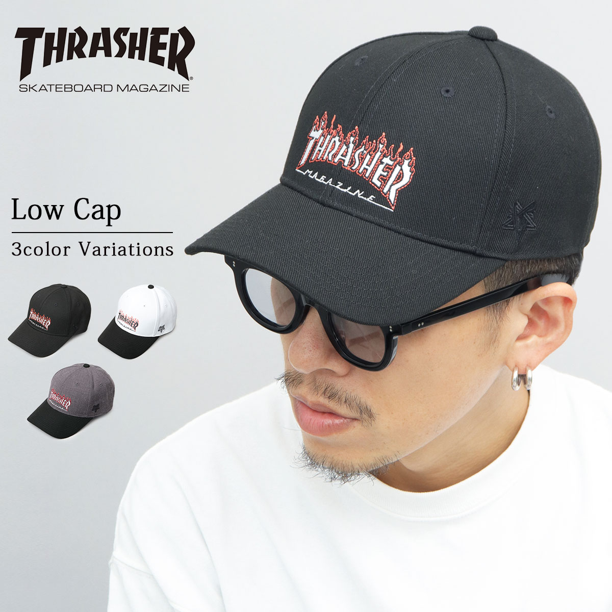 コレクション thrasher ロー キャップ