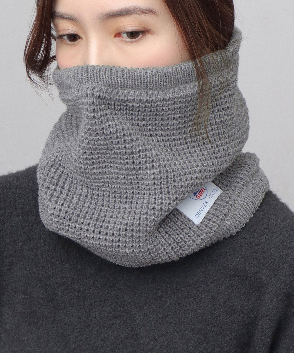 A.M.S.別注 ミドル丈 ワッフル編み ニット ハイネックウォーマー