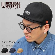 キャップ メンズ 黒 ブラック バイザーキャップ ショート アンパイアキャップ カジュアル 帽子