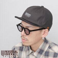 ユニバーサルオーバーオール(UNIVERSALOVERALL)のキャップ メンズ 黒 ブラック バイザーキャップ ショート アンパイアキャップ カジュアル 帽子