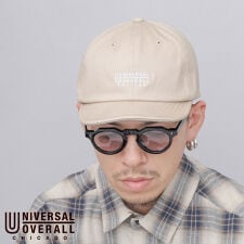 ユニバーサルオーバーオール(UNIVERSALOVERALL)のキャップ メンズ 黒 ブラック バイザーキャップ ショート アンパイアキャップ カジュアル 帽子