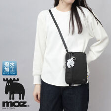 モズ(moz)の軽量 撥水 ポリエステル 縦横 2WAY スマホショルダーバッグ
